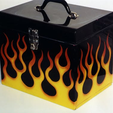 Custom flame painted toolbox