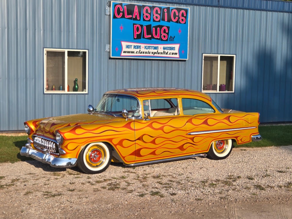 Custom flame painted classic car by Classics Plus
