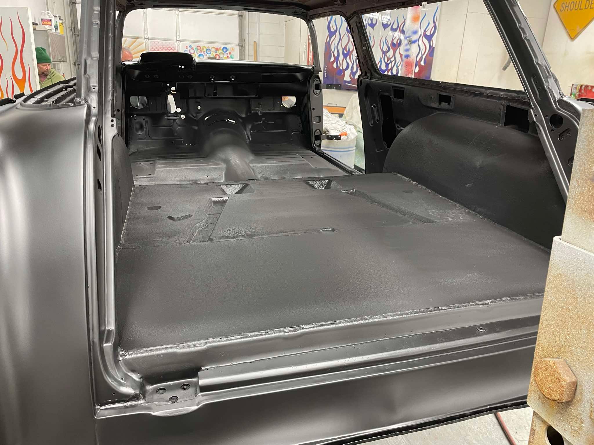Cargo area coated - 1957 Chevrolet Nomad